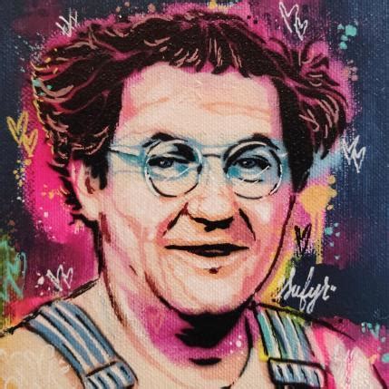 Peinture Coluche par Sufyr Carré d artistes