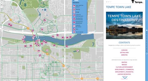 Map of everything at Tempe Town Lake | City of Tempe, AZ