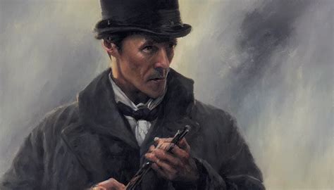 Wallpaper Of Sherlock Holmes Oil Painting By Jama Stable Diffusion