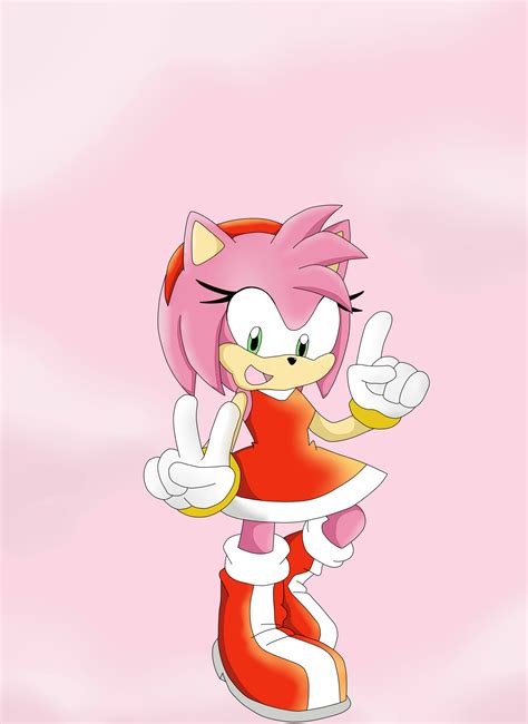 Amy Rose Colored By Bluexblur On Deviantart