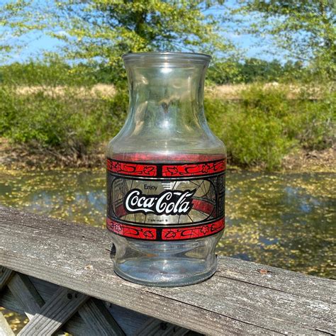 15 Liters 1980s Vintage Coca Cola Godfathers Pizza Glass Carafe