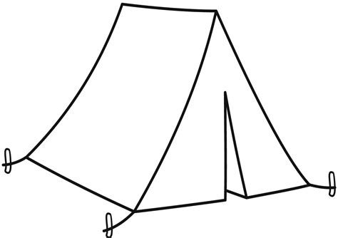 Camping Tent Coloring Page Colouringpages