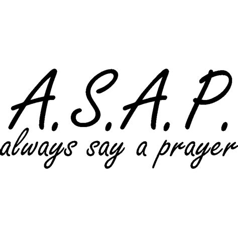 Sticker Always Say A Prayer Stickers STICKERS CITATIONS Anglais