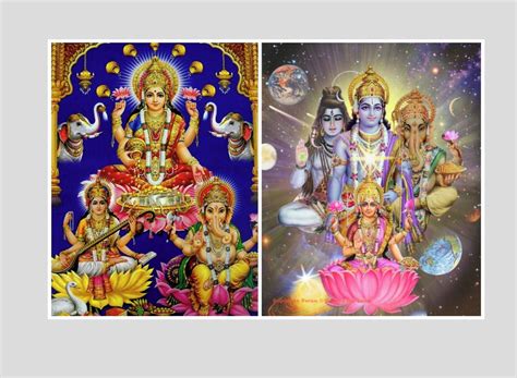 Quadro Deuses Hindu Shiva Lakshmi Ganesha Hinduismo Matsya Elo7