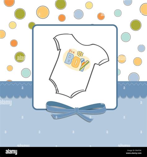 baby boy announcement card Stock Vector Image & Art - Alamy