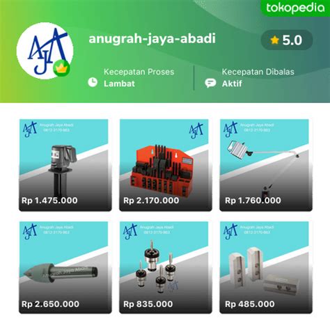 Toko Anugrah Jaya Abadi Online Produk Lengkap Harga Terbaik Tokopedia