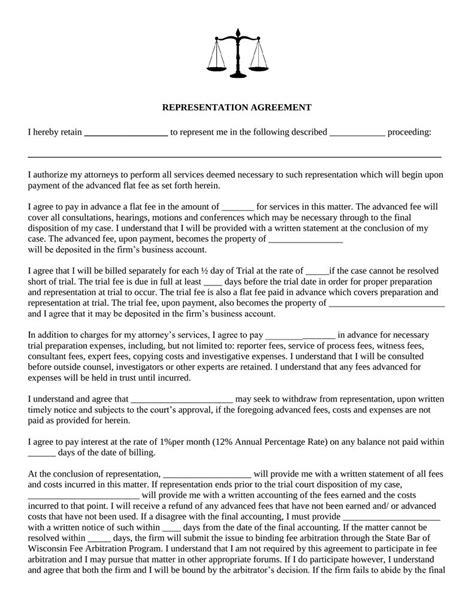 Attorney Representation Agreement Engagement Letter Attorney Docs The Legal Document