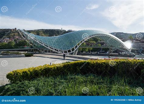 The Bridge of Peace in Tbilisi, Georgia Editorial Stock Photo - Image of rike, bridge: 195263268