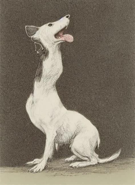 Candid Portrait Of A Jack Russel Terrier Howling Side Stable