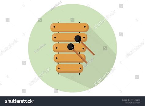 Traditional Musical Instrument Kolintang Vector Stock Vector (Royalty ...