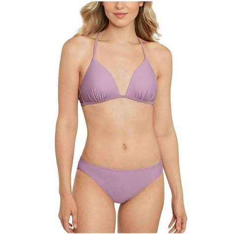 Salt Cove Juniors Molded Push Up Triangle Bikini Top Dusty Lilac M