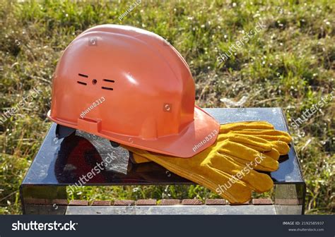 Construction Helmet On Construction Site Helmet Stock Photo 2192585937 ...