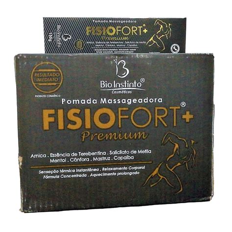 Pomada Fisiofort Premium PRETA 12 Unidades Bio Instinto 150g