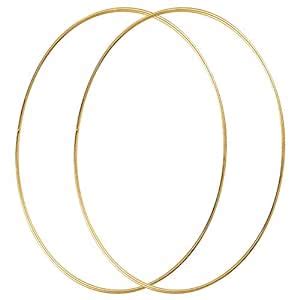 Sntieecr Pack Inch Large Metal Floral Hoop Wreath Macrame Gold