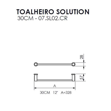 Toalheiro Cm Solution Crismoe Sl Cr En