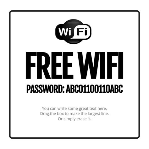 Microsoft Word Free Wifi Password Template Free Word Template