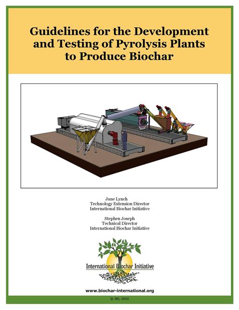 Guidelines For The Development And Testing Of Pyrolysis Plants To