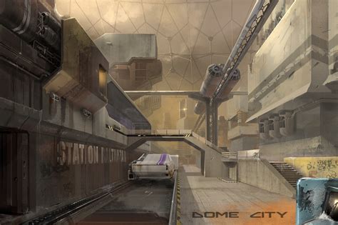 Concept art from "Dome City" - cancelled VR adventure game set on Mars ...