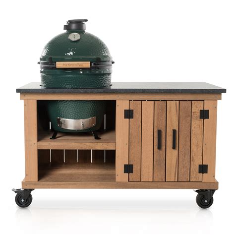 Big Green Egg Xl Fraaii Tafel Meranti Storage Met Werkblad Composiet