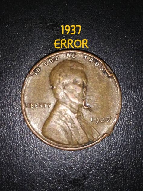 1937 Error Wheat Penny Lincoln Penny Error Wheat Pennies Error | Etsy