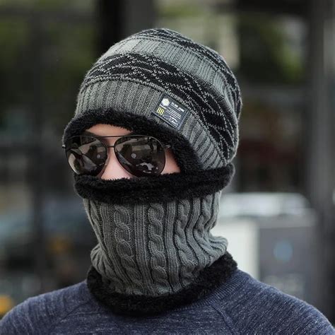 Chap U De Malha De L Para Homens E Mulheres Skullies Balaclava M Scara