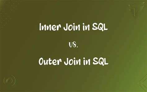 Inner Join In Sql Vs Outer Join In Sql Whats The Difference