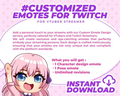 Custom Chibi Emotes Creation For Vtuber Streamers Custom Etsy