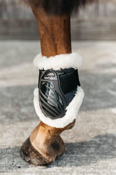 Vegan Sheepskin young horse fetlock boots black S | SMALL | Black ...