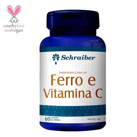 Divina Fórmula Ferro Vitamina C 400mg 60 Cápsulas Schraiber