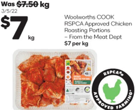 Woolworths Cook Rspca Approved Chicken Roasting Portions From The Meat Dept Offer At Woolworths