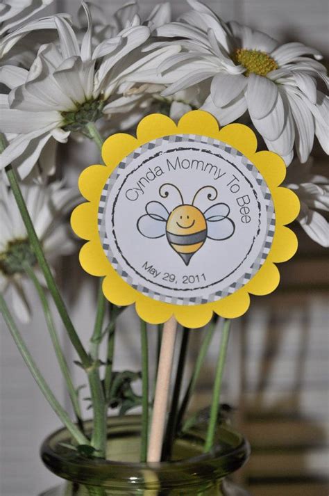 Bee Baby Shower Centerpiece Sticks What Will It Bee Baby Etsy Bee