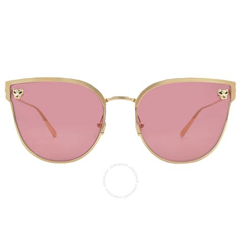 Cartier Pink Cat Eye Ladies Sunglasses Ct0198s 004 59 843023139889 Sunglasses Jomashop