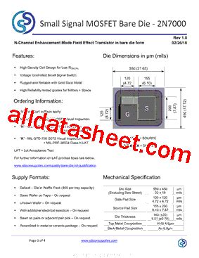 2N7000 Datasheet(PDF) - Silicon Supplies