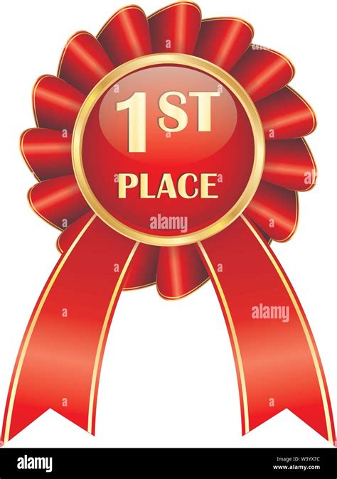 First place award badge. Round ribbon sign Stock Vector Image & Art - Alamy