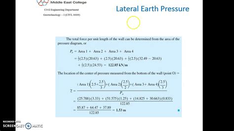 Lateral Earth Pressure Youtube