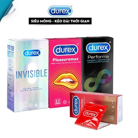 COMBO 4 Hộp Bao cao su Durex Performa Bcs Fertherlite Siêu Mỏng