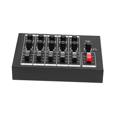 10 Channel Audio Mixer Line Mixer 5 Input 1 Output Volume Control