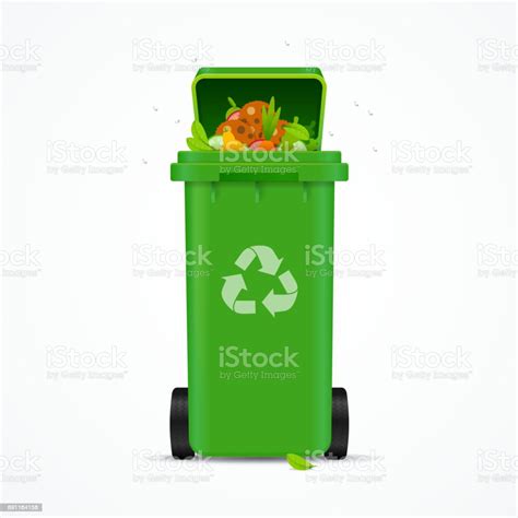 Realistic 3d Detailed Recycled Bin Vector Stock Illustration Download