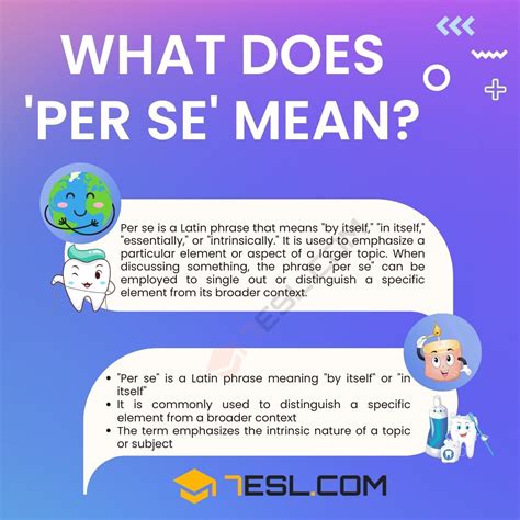 What Does the Latin Phrase "Per Se" Mean? • 7ESL