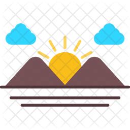 Sunset Icon - Download in Flat Style