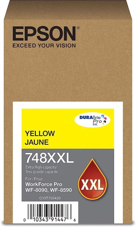 Cartucho De Tinta Epson T748XXL Amarillo UltraPrint Guatemala