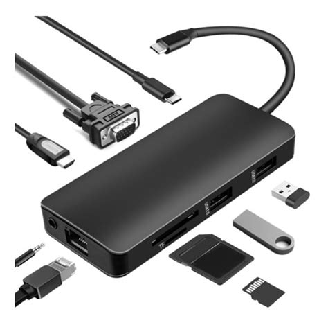 Hub Multipuerto Usb Puertos Para Imac O Pc Negro Mercado Libre