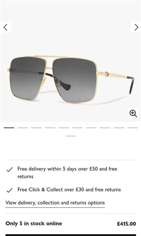 Gucci Navigator Sunglasses With Removable Gucci Chain On Carousell