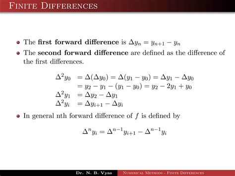 Interpolation With Finite Differences Ppt