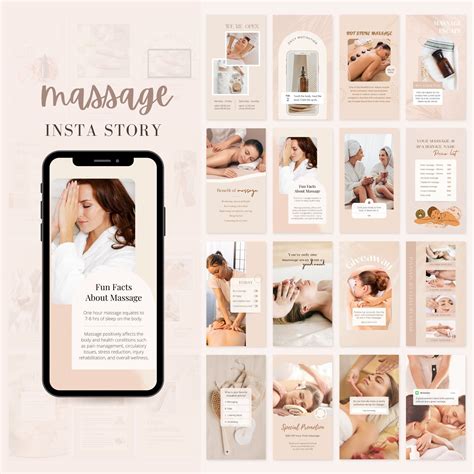 Massage Therapist Instagram Story Templates Esthetician Social Media