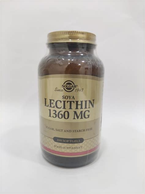 Lecitina Soja 1360Mg 100 Caps Solgar Naturalis