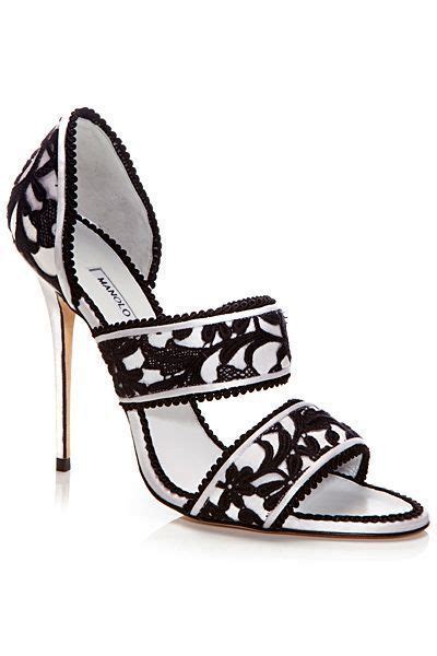 Manolo Blahnik Black White Sandal Spring Summer Manolos Shoes