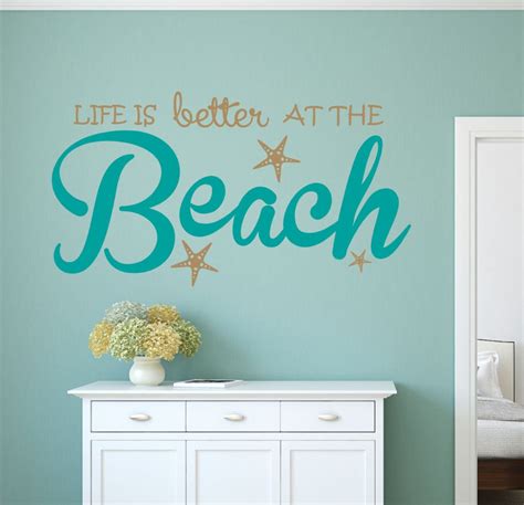 Life Is Better Beach Wall Decal Sticker Beach Decor Beach House Wall