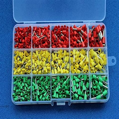 Davitu 990pcs Copper Crimp Connector Insulated Cord Pin End Terminal Ferrules Kit Set Wire