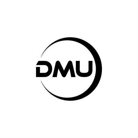 DMU letter logo design in illustration. Vector logo, calligraphy ...